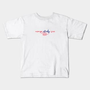 mango sticky rice - Thai red and blue - Flag color - with sketch Kids T-Shirt